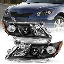 AUT Projector Headlight & Fog Light Combo For 2007-2009 Toyota Camry – Chrome/Black Housing