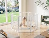 HOMIDEC 8-Panel Dog Pen 80cm High with Door Portable Indoor Outdoor Playpen view 2