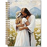 FITIE Christian Spiral Notebook Journal 5.5x8.3, Jesus Gifts, Jesus Hug Women Bible Journaling Notebooks for Note Taking, Christian Gifts for Women, Prayer Journal for Women