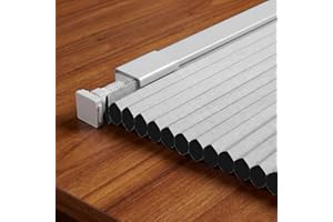 SEEUNANA No Drill No Tools Blackout Cellular Shades for Indoor Windows, Easy to Install Cordless Honeycomb Blinds for Windows