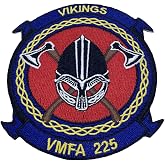 Squadron Nostalgia LLC VMFA-225 Vikings Patch - with Hook and Loop