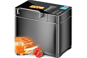 KBS Premium Convection Bread Maker Dual Heater, 17-in-1 Stainless Steel Bread Machine Ceramic Pan, N...