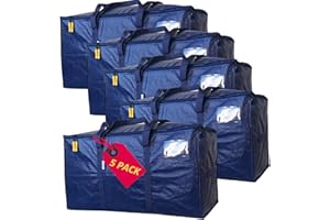 AlexHome Easy Moving Bags Heavy Duty,5 Pack, Extra Large Packing Bags for Moving,Stroage Bags for moving,Large Moving Bags for Clothes,Strong Durable Moving Bags with Handles,Moving Bags,Moving