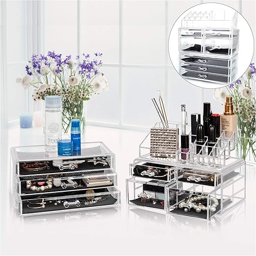 Amazon Com Offeir Us Stock Clear Acrylic Stackable Cosmetic