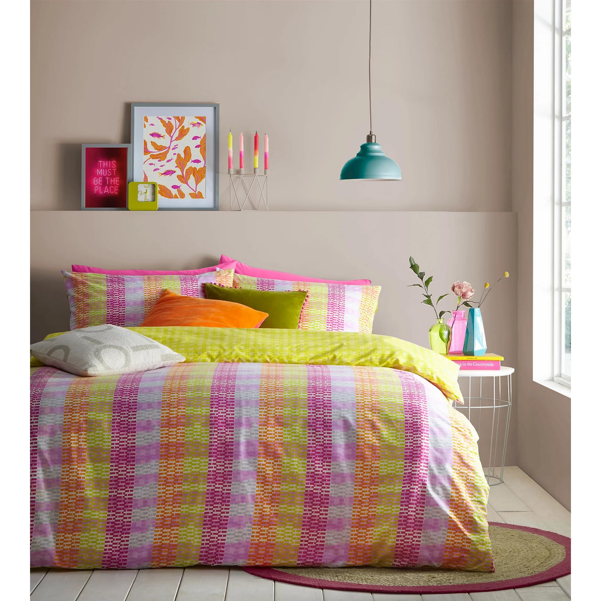 furn. Neola Duvet Cover Set - Double - Multicolour
