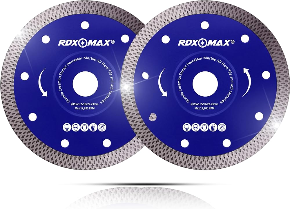 RDXMAX 115mm Diamond Cutting Disc Thin 1.2mm for Angle Grinder 4.5"