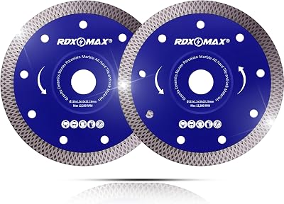 RDXMAX 115mm Diamond Cutting Disc for Angle Grinder 1.2mm Thin 115x1.2x22.23mm