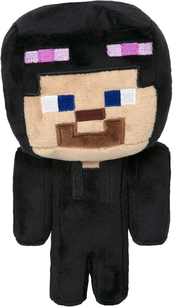 Amazon Jinx Minecraft ハッピーエクスプローラー スティーブインエンダーマンのコスチューム ぬいぐるみ ブラック パープル 高さ7インチ ぬいぐるみ おもちゃ