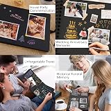 Newthinking Photo Scrapbook with 80 Black Pages 11.5x8.5in Accessories Kit view 6
