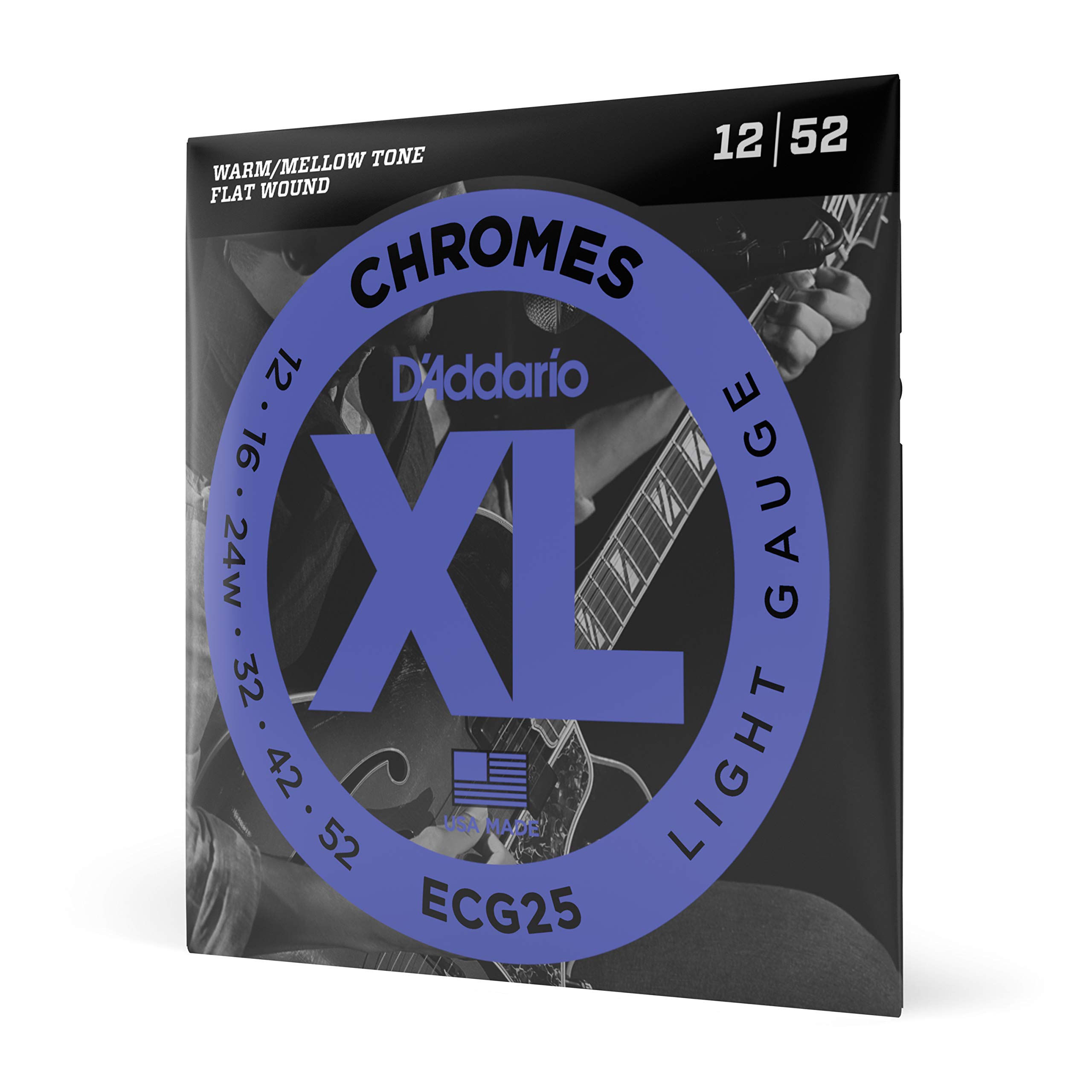 Photo 1 of D'Addario, 4 XL Chromes Electric Guitar Strings, Light, 12-52 (ECG25)