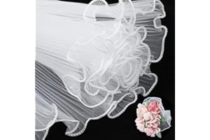 APLZGMG 4.37 Yards Flower Wrapping Mesh Paper, White Floral Bouquet Wrapping Paper Bouquet Packaging Paper Wrinkled Translucent for Valentines Florist Supplies Wedding Gift Packaging