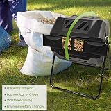 Dripex 160L Dual Chamber Tumbling Compost Bin Black BPA Free view 7