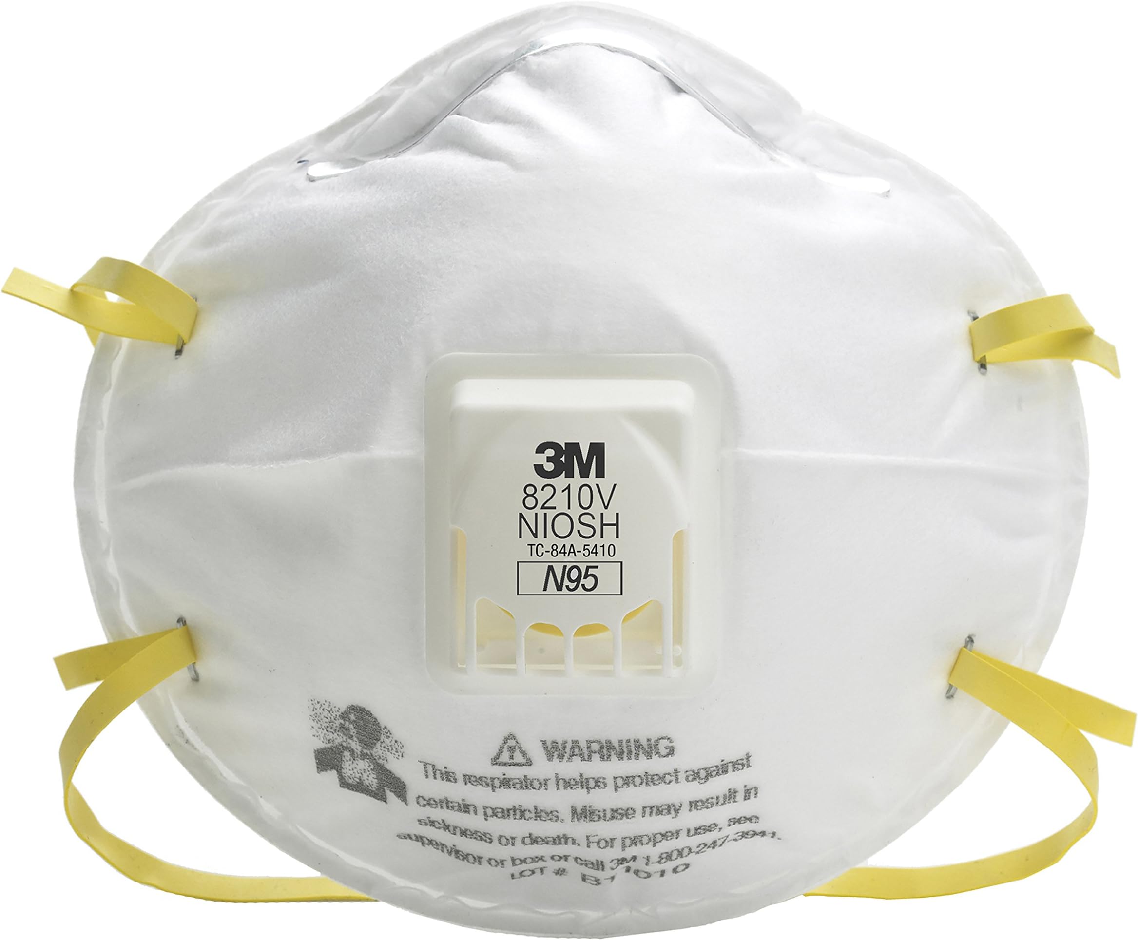 Particulate Respirator N95 Cool Flow Valve White Box of 10 8210V
