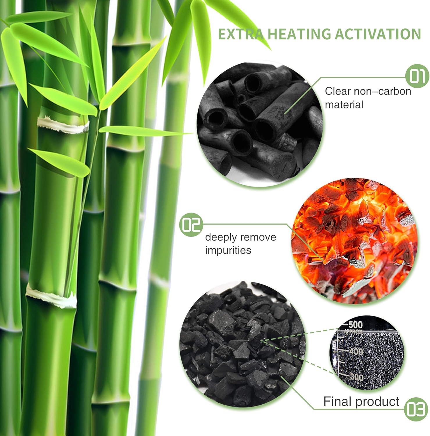 12 Pack Bamboo Charcoal Air Purifying Bag, Activated Charcoal Bags Odor Absorber, Moisture Absorber, Natural Car Air Freshener, Shoe Deodorizer, Odor Eliminators For Home, Pet, Closet (8x50g, 4x200g): Kitchen & Dining