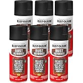 Rust-Oleum Stops Rust Reformer Black Spray Paint for Painted and Bare Metal | Converts Rust Into a Paintable Surface, Prevents Future Corrosion, Fast Drying, Comfort Tip Sprays from Any Angle, 6 Pack