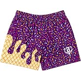 BL101 Adult Ice Cream Baseball Mesh Shorts for Men Sizes S-2XL | 5 in inseam, 100% polyester mesh, self-lined, side pockets, inner waistband drawstrings, elastic trim, machine wash cold