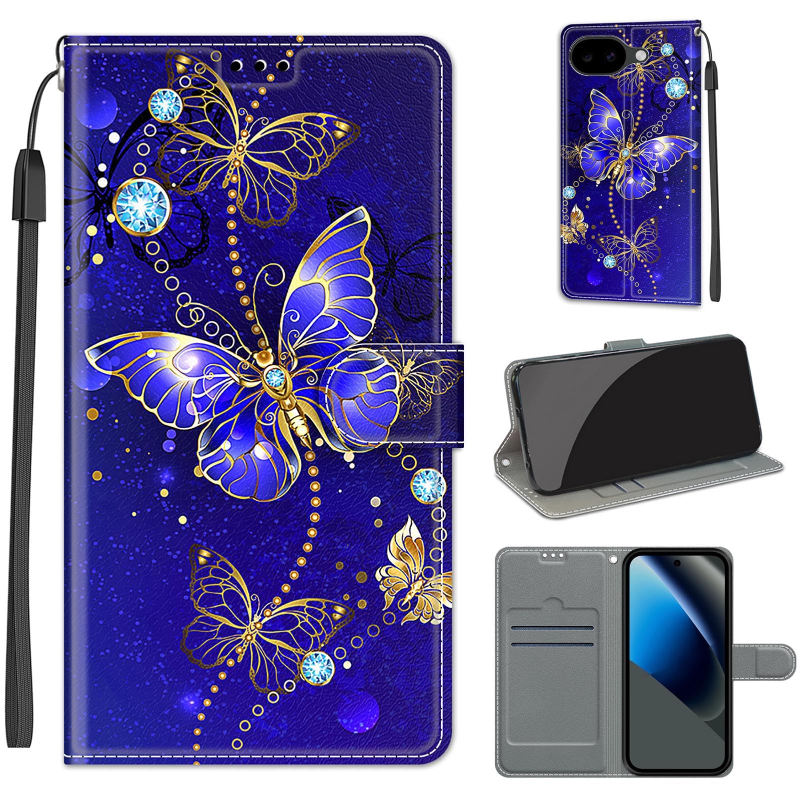 Handyhülle für Google Pixel 10a, Blauer Schmetterling
