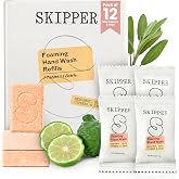 Skipper Foaming Hand Soap Tablet Refills - 12 Pack - 96 fl oz Total (12x 8 fl oz) - Bergamot, Blue Cypress &amp; Sage - Compostable Packaging - Safe &amp; Moisturizing