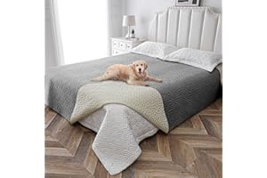 Tuffeel Waterproof Dog Blanket, Washable Anti-Slip Pet Couch Covers for Sofa,Pet Hair Resistant Blankets Bed Chair Furniture Couch Protector for Dogs-82x102,Darkgrey