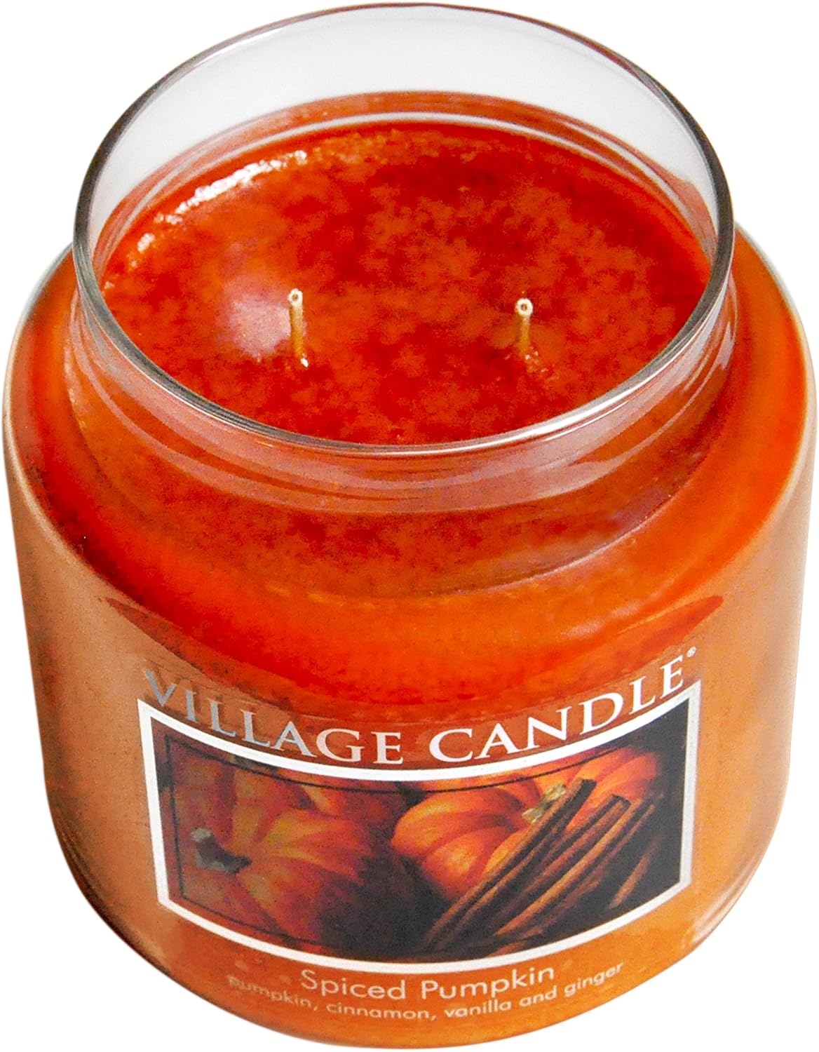 Village Candle Spiced Pumpkin 26 oz Glass Jar Scented Candle, Large: Home & Kitchen