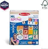 Melissa & Doug Ms. Rachel Wooden Learning Blocks 26 Letters Numbers Cards 18m+ view 6