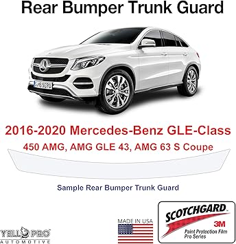Amazon Com Yellopro Custom Fit Rear Trunk Bumper Edge 3m Paint Protector Film Anti Scratch Clear Bra Self Healing Guard For 16 17 18 19 Mercedes Benz Gle Class 450 Amg Amg