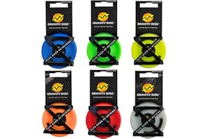 Gravity Disc - Mini Flying Discs 6-Pack, Pocket-Sized, Flies 200+ Feet, Disc Golf Accessories, Ultimate Frisbee, Trick Shots, Gadgets for Camping, Outdoor Fun & Yard Games