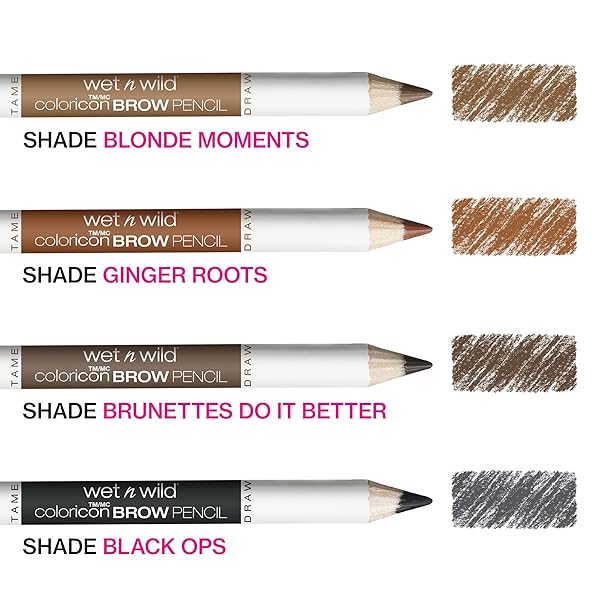 WET N WILD COLOR ICON EYEBROW PENCIL BLACK OPS,624A