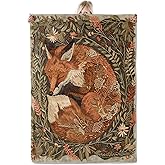 ICAAV Autumn Fox Blanket 50×60 Inch,Cozy Woodland Lightweight Flannel Throw with Sleeping Red Fox and Forest Floral Pattern, Fall Nature Decor,Gifts for Women, Animal Lovers,Rustic Homes