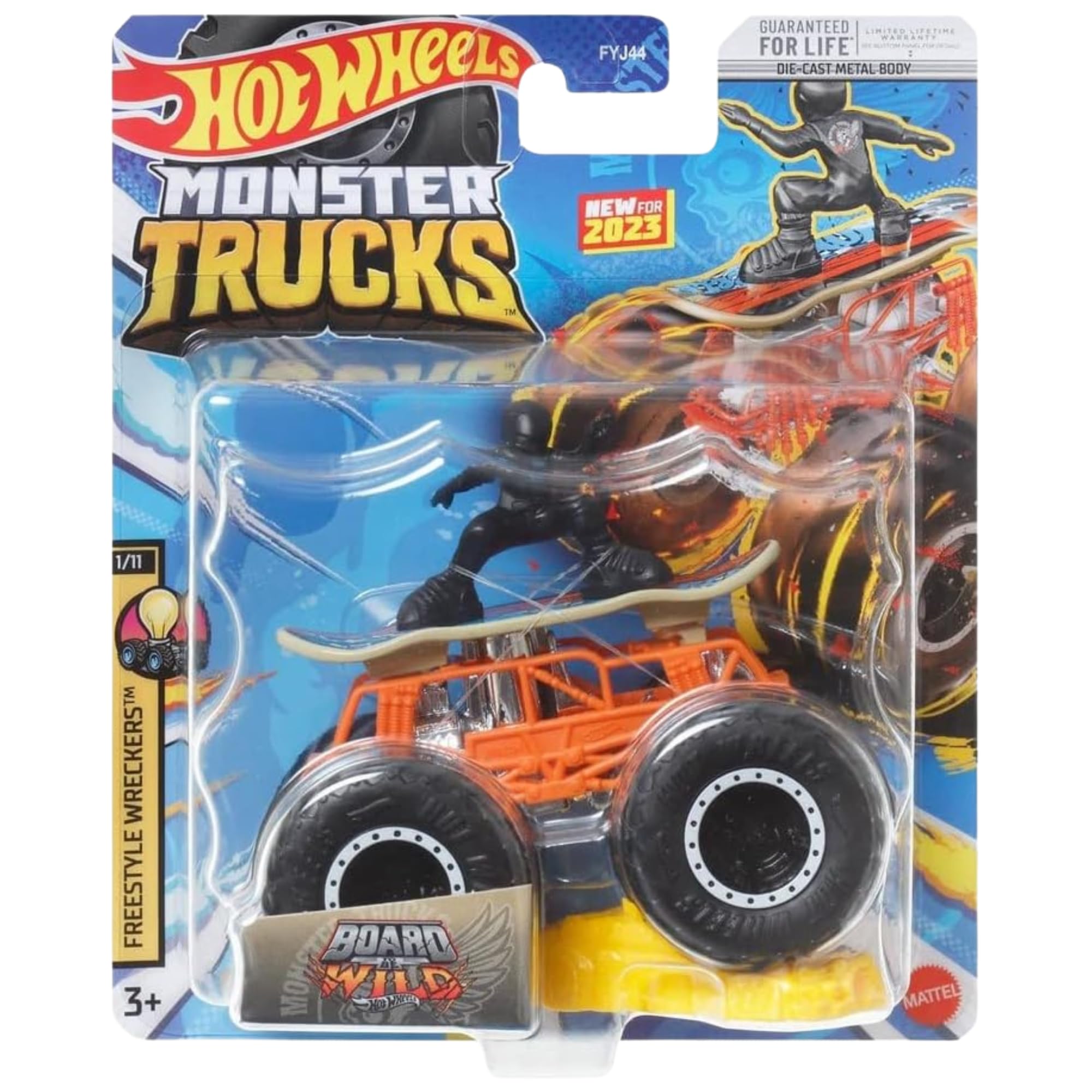 Hot Wheels Monster Trucks Board To Be Wild 1:64 Scale Diecast Model Car