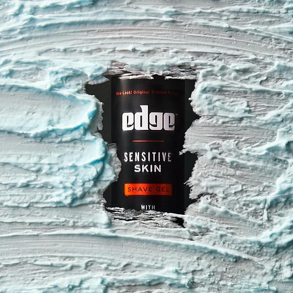 EDGE SHAVING GEL FOR MEN, SENSITIVE SKIN WITH ALOE, (6 PACK) – SHAVE GEL FOR MEN THAT MOISTURIZES, PROTECTS AND SOOTHES TO HELP REDUCE SKIN IRRITATION