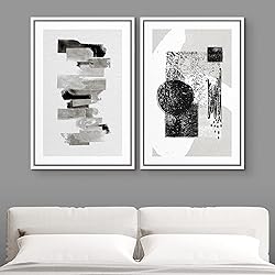 MUDECOR Framed Canvas Print Wall Art Set Geometric
