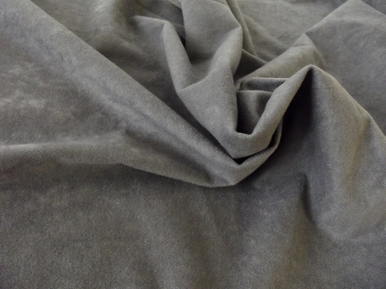 Faux Suede Suedette Fabric Material 170g - Dark Grey, 1Mtr 150cm x 100cm