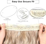 AliLeader Halo Hair Extension Transparent Wire 20 Inch Synthetic Wavy Dark Ash view 3