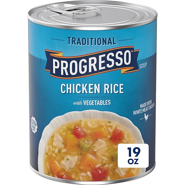 PROGRESSO TRADITIONAL, CHICKEN RICE WITH VEGETABLES CANNED SOUP, 19 OZ.