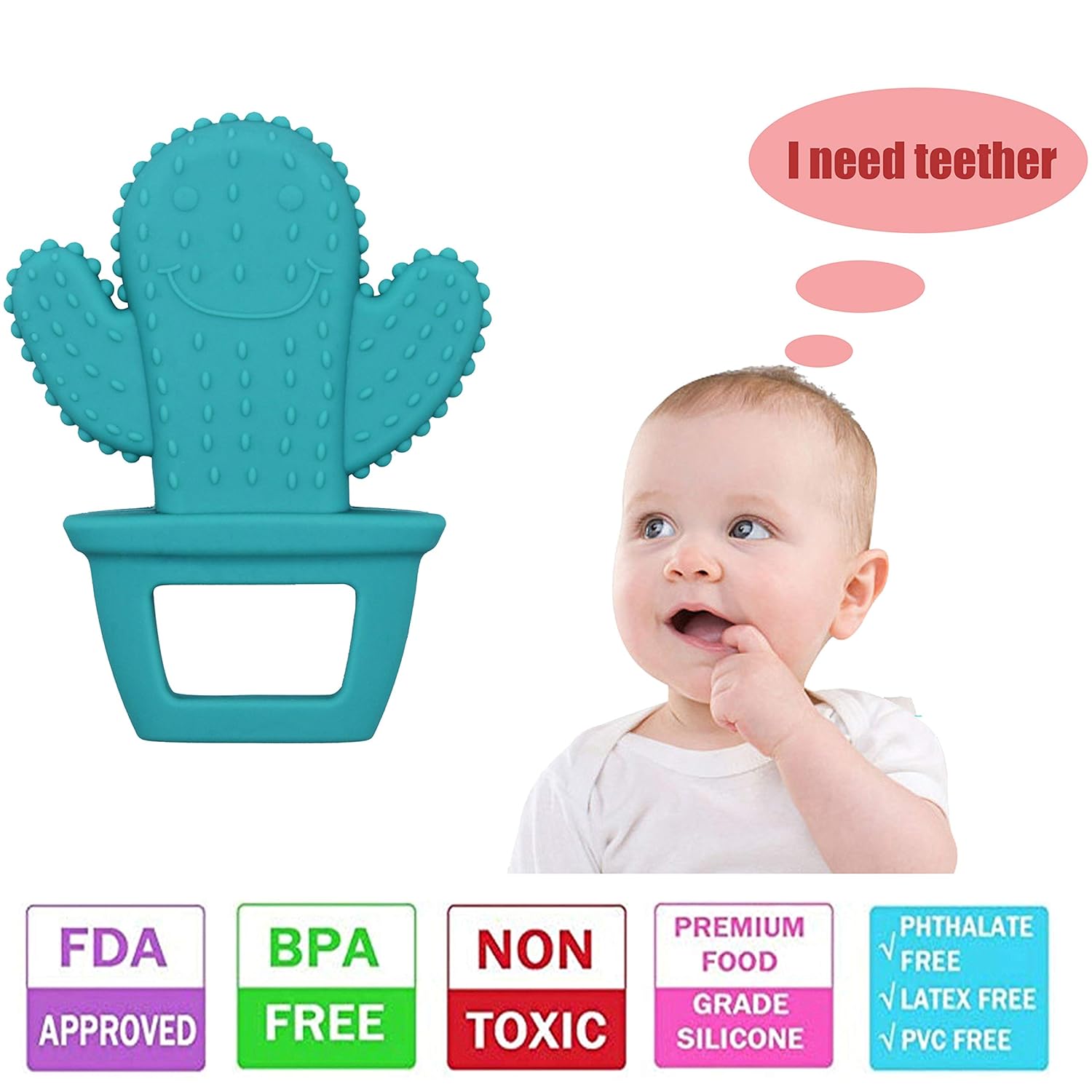 cactus baby teether