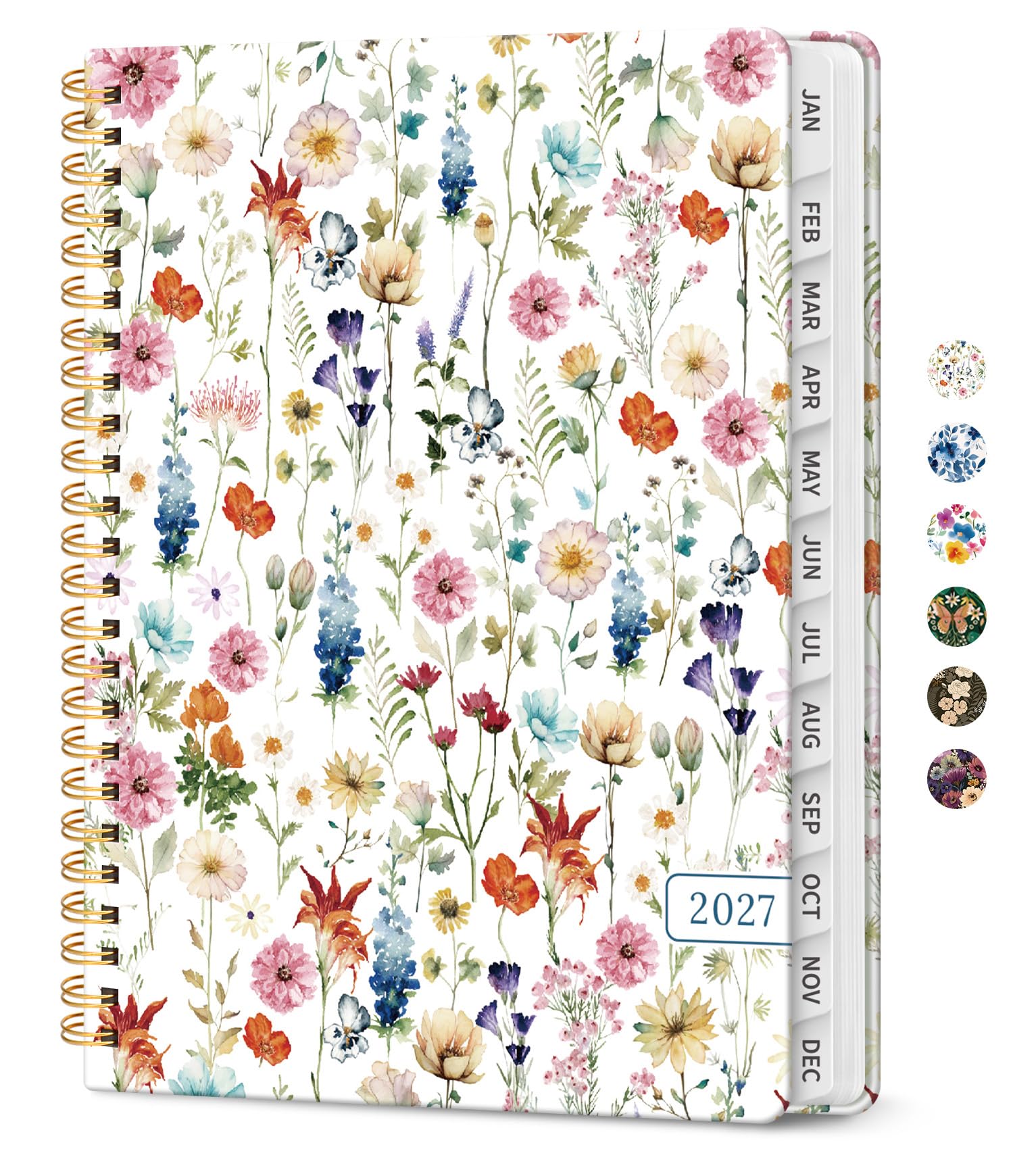 2027 Planner, Jan 2027-Dec 2027 Monthly & Weekly Calendar Planner | 6.3" x 8.5", Hardcover Calendar, Spiral Agenda Book with