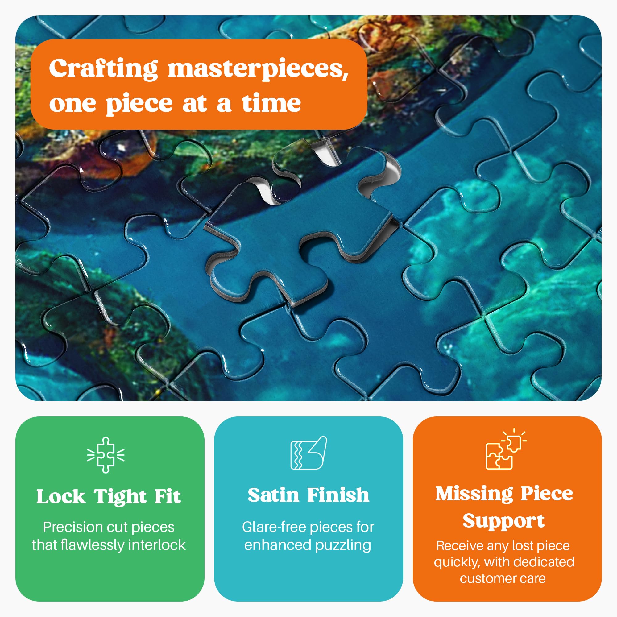 Cross & Glory - Deep Blue Octopus Odyssey - Jigsaw Puzzles 1000 Pieces for Adults | Ocean Octopus Puzzles for Adults | Challenging Brain Teaser Ocean Puzzle | 20 x 27 Inches