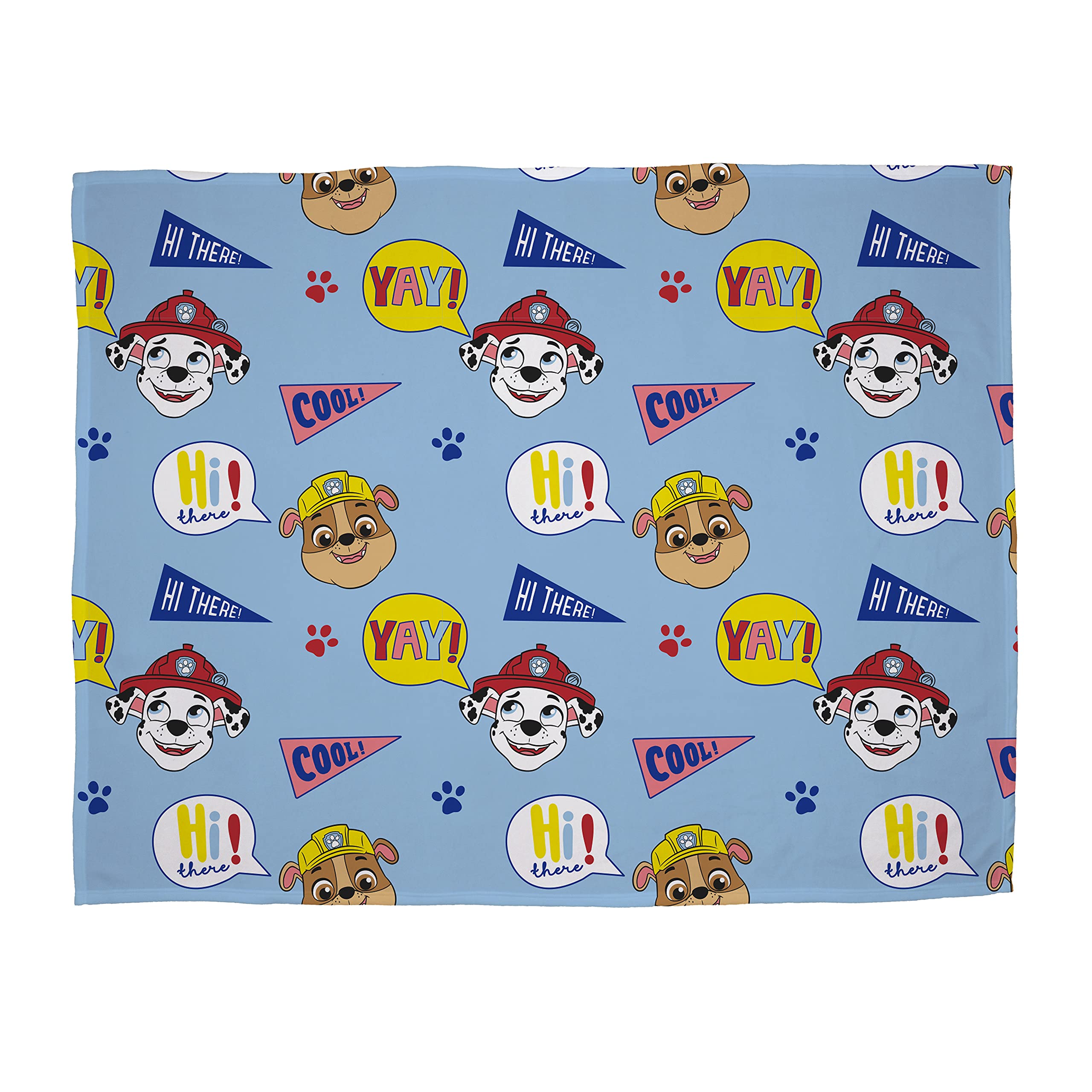 Paw Patrol Officially Licensed Fleece Blanket | Blue I'm Cool Design, Super Soft Blanket | Perfect For Any Bedroom