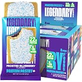 Legendary Foods Frosted Blueberry Protein Pastry, Protein Bar Alternative | Protein Pastry, Keto Snack, Frosted Breakfast Tart, High Protein Keto Treats, Healthy Snacks for Adults &amp; Kids