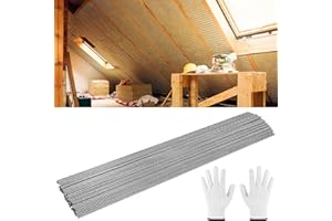 TLY 180 Pcs Insulation Support Wire - 16 Inch 1080 High Carbon Steel Insulation Wire Metal Insulated Support Rods for for Attic Flooring, Ceiling and Wall Insulation