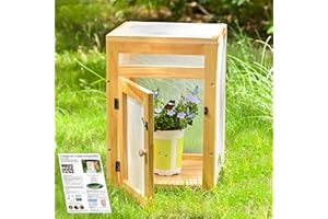 Yohsnor Butterfly Habitat Cage Kit - 15.6" Monarch Caterpillar House with Wooden Frame & Mesh Enclosure, Grow Tent for Hatching Butterflies, Kids Observation & Garden Insect Cages (Includes Guide)