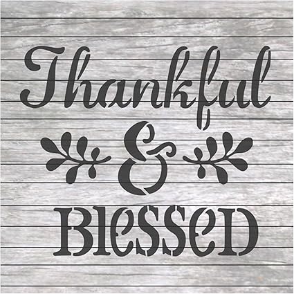 Mots Citation Pochoir Thankful Et Blessed Pochoir Pour L Artisanat Et Decoration Cft19 Amazon Fr Cuisine Maison