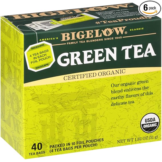 Bigelow Green tea bags Organic Green tea. (072310078482)
