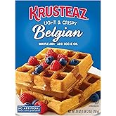 Krusteaz Light & Crispy Belgian Waffle Mix No Artificial Flavors, Colors, or Preservatives 28 Ounce (Pack of 2)