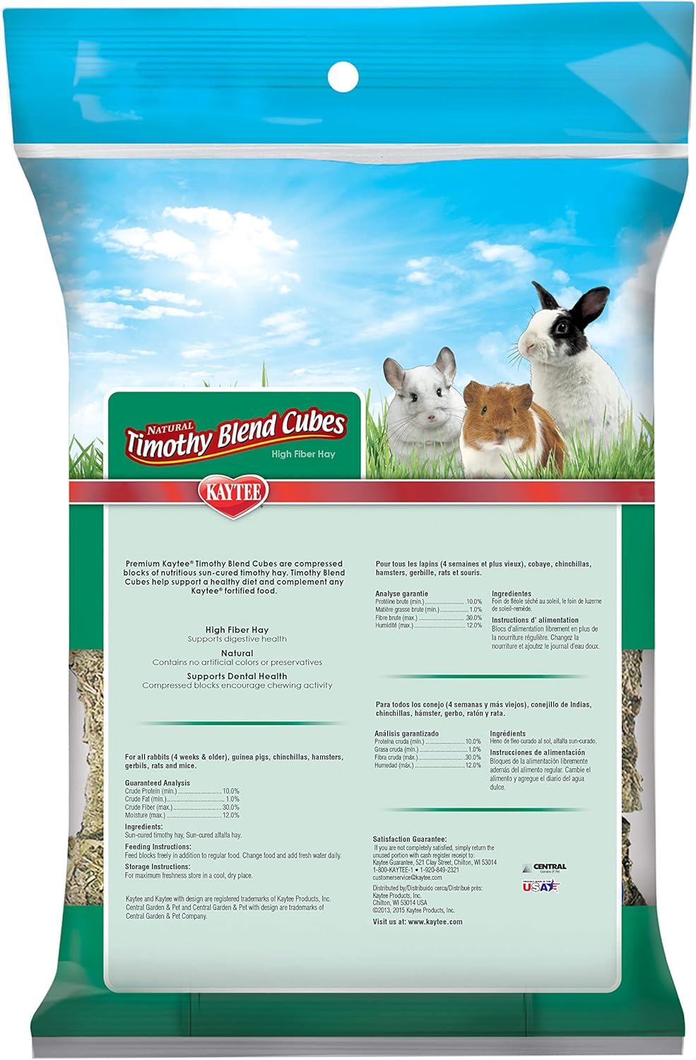 Kaytee Timothy Hay Blend Cubes 1 pound : Dry Pet Food : Pet Supplies
