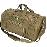 Military Tactical Outdoor Gym Bag Small Duffel Bag with Shoes Compartment for Sports Travel Camping Hunting (A-Green)