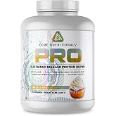 Core Nutritionals Pro Sustained Release Protein Blend, Digestive Enzyme Blend, 25G Protein, 2G Carb, 69 Servings (Frosted Vanilla Cupcake)