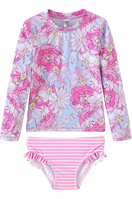Baby Girl Swimsuit WOLLED Kids Girls Long Sleeve Swimsuits Toddler
