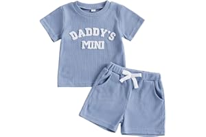 Baby Boy Mothers Day Outfit Toddler Mamas Boy Summer Clothes Daddys Dads Letters Short Sleeve T-shirt Shorts Set